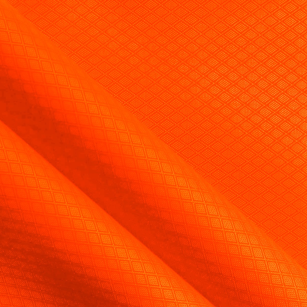 Loneta de Poliéster Naranja Fluorescente 210D - 115G/M Rollo 50mt