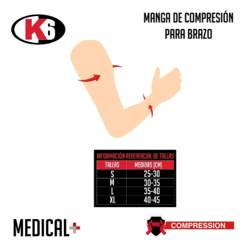 Mangas de Compresión K6 Negra