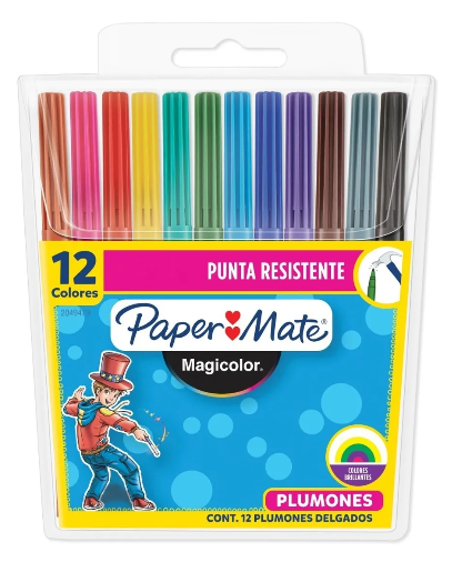 Plumón Paper Mate Magicolor Delgado Cx12
