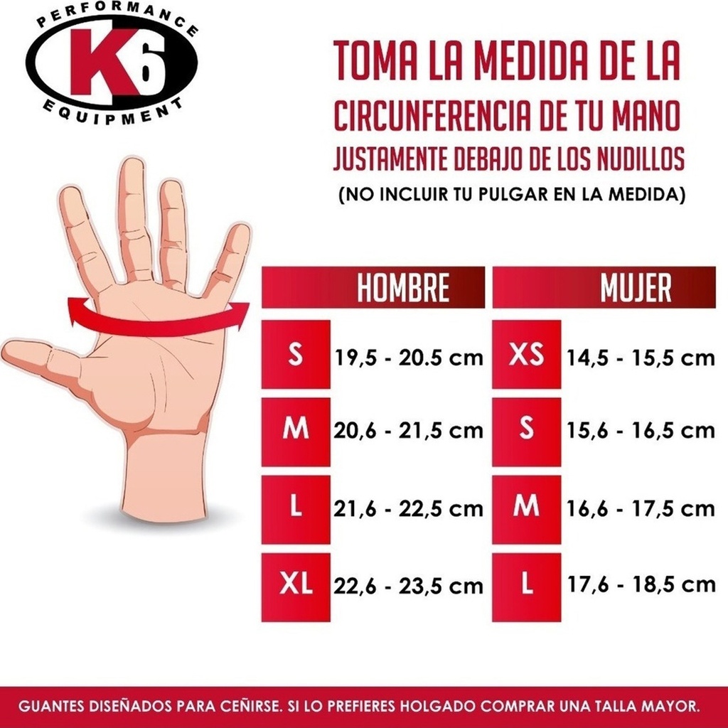 Guantes para Levantamiento de Peso K6 Oblivion+