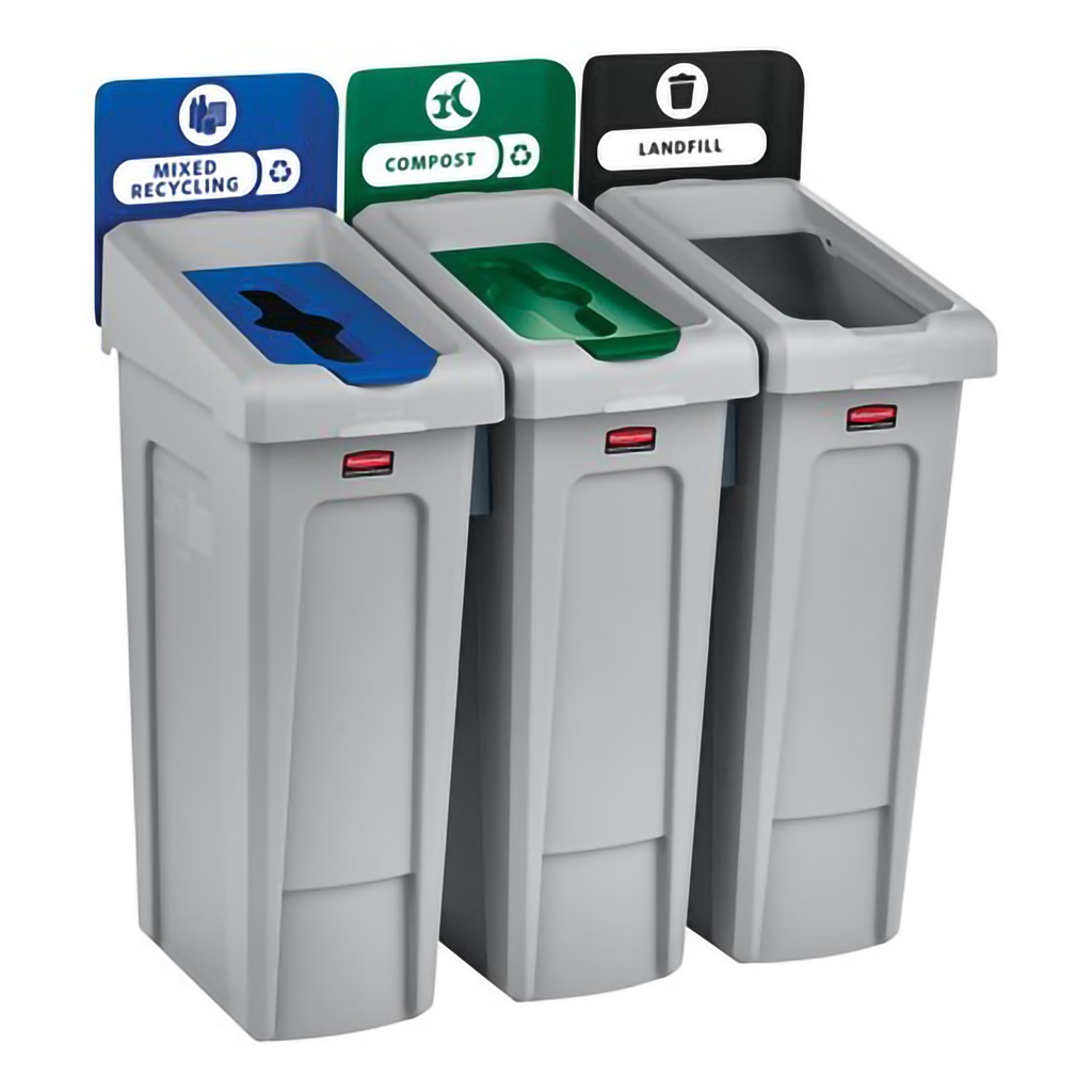Estación de Reciclaje Slim Jim Rubbermaid