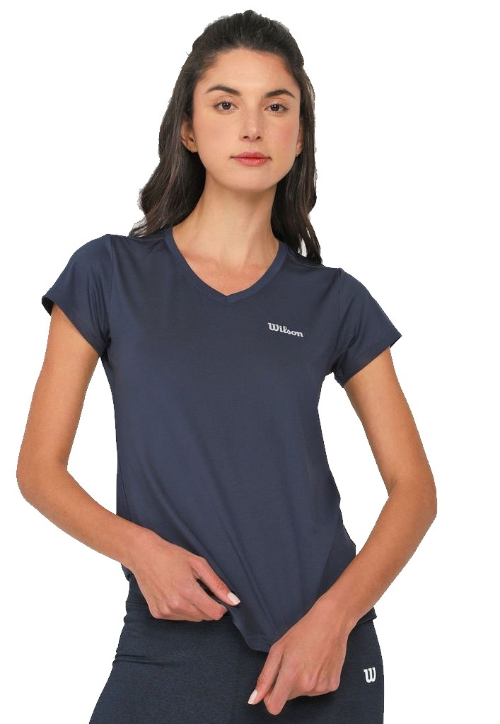 [WT79766] Playera de Mujer Wilson Ultra Azul Marino 59003 (L)
