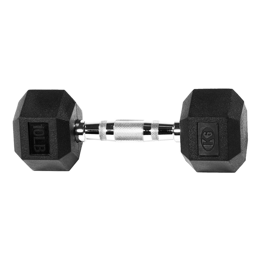 [66841] Mancuerna Pesa Gym Hex Encauchetada (10 lb) K6