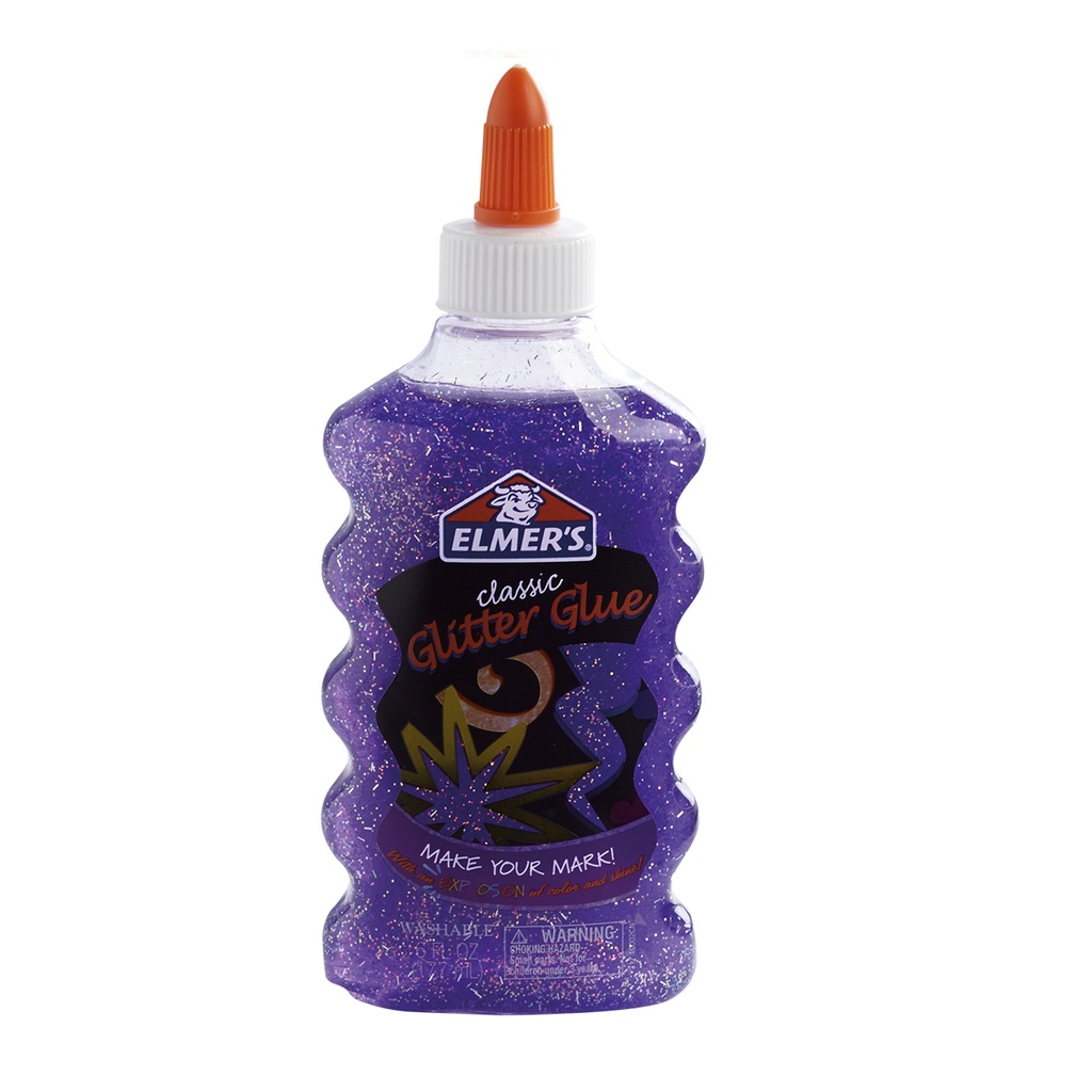 Pega Elmer's Glitter Purple 18PK/100 6Oz