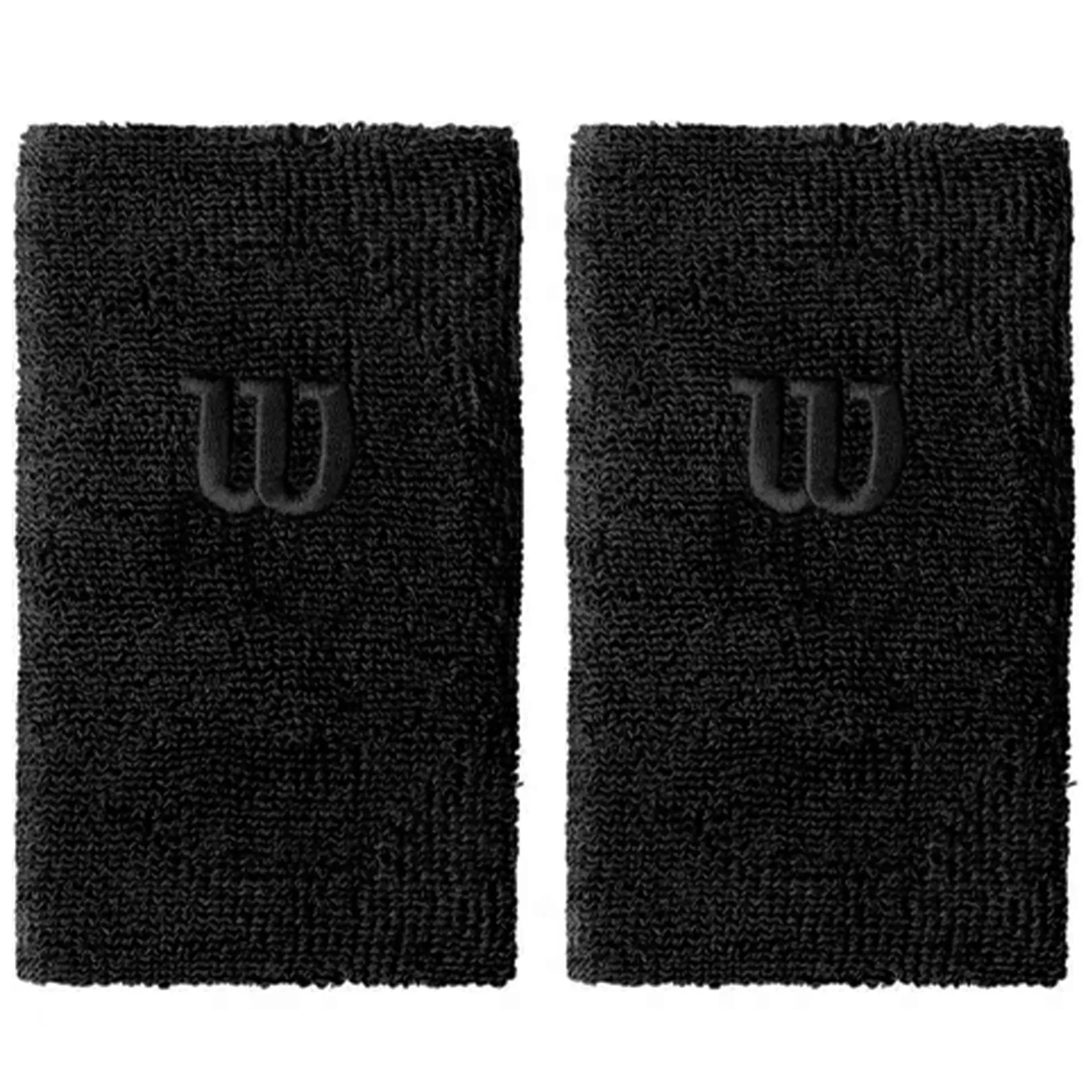 [WRA733528] Muñequeras Extra Ancha Wilson Negro (1 par)