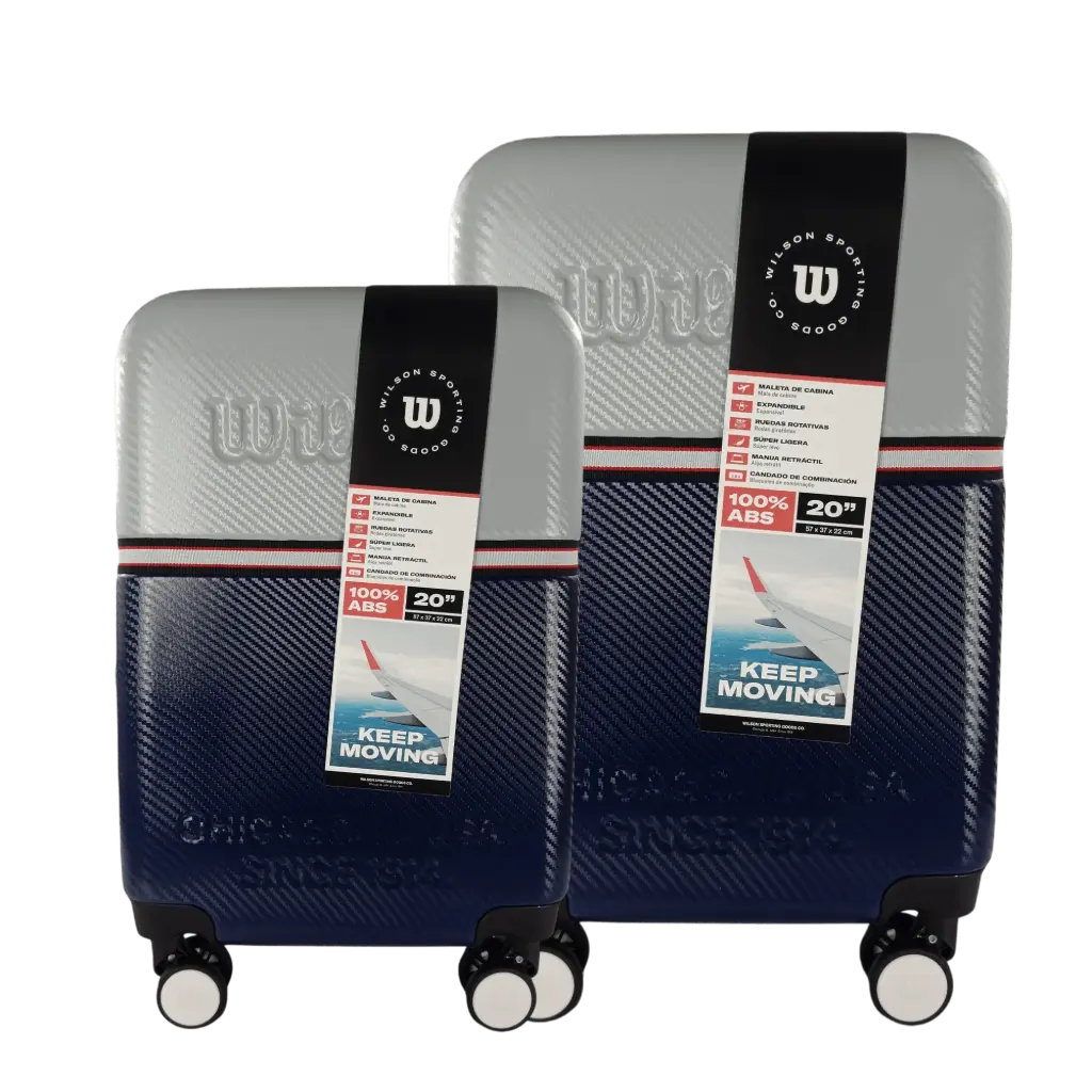 Set de 2 Maletas de Viaje Wilson Aleppo Azul Marino 20" y 24"