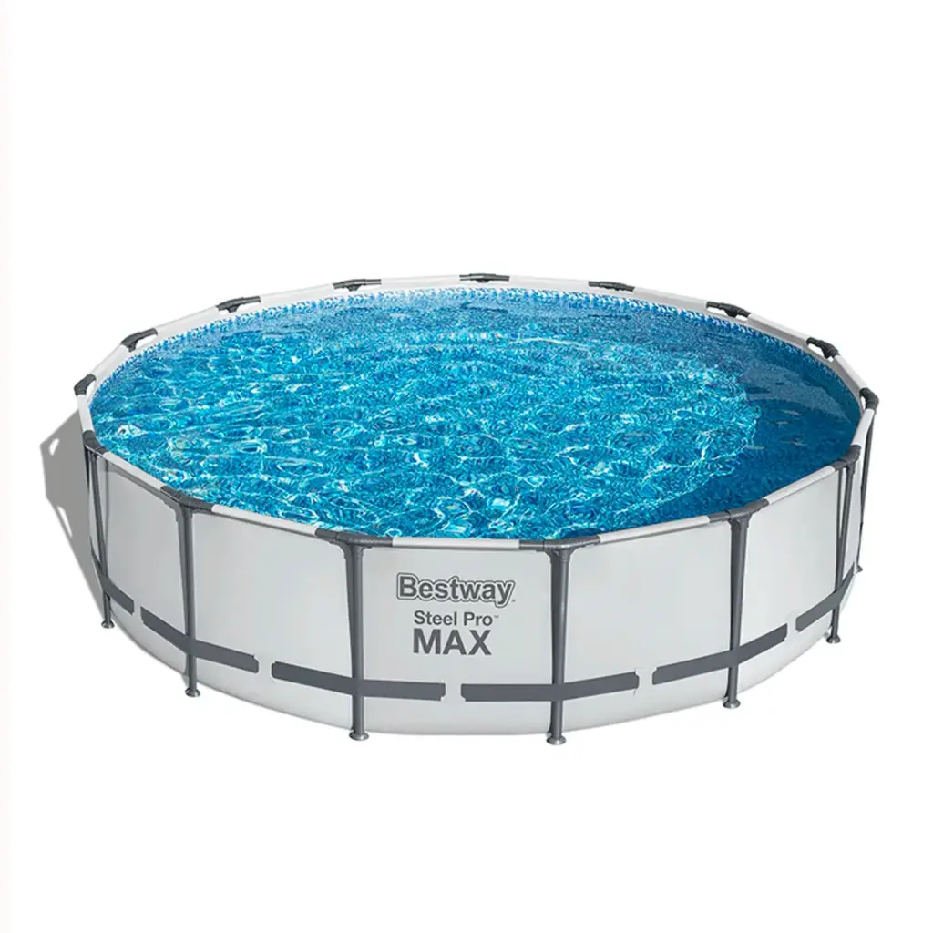 Piscina Redonda Armable Bestway Steel Pro MAX 4.57m x 1.22m con Bomba de filtración