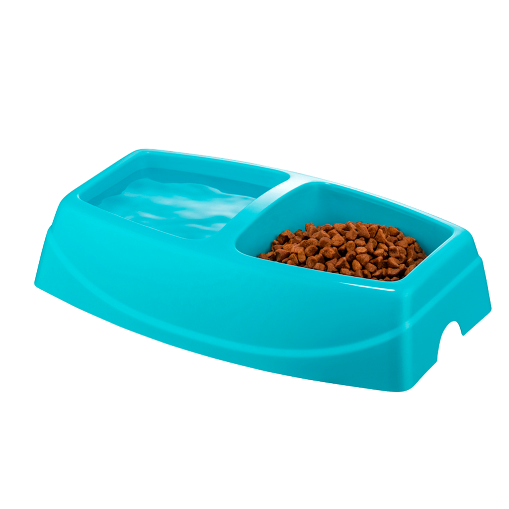 Plato Doble de Comida para Mascotas Brezza Pet Pequeño