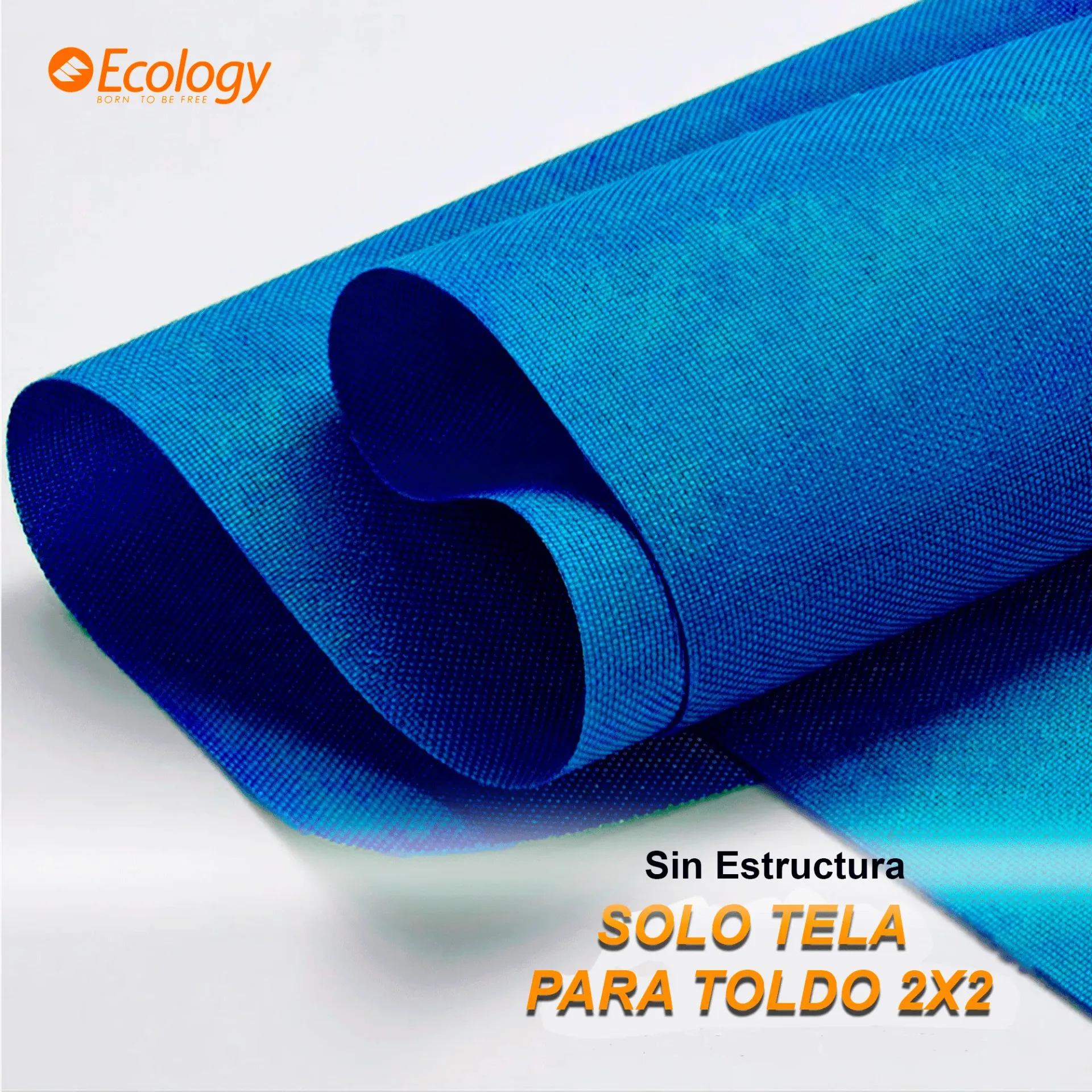 [12083-A] Tela para Toldo 2x2 Tipo Acordeón Ecology Sunshine (AZUL)