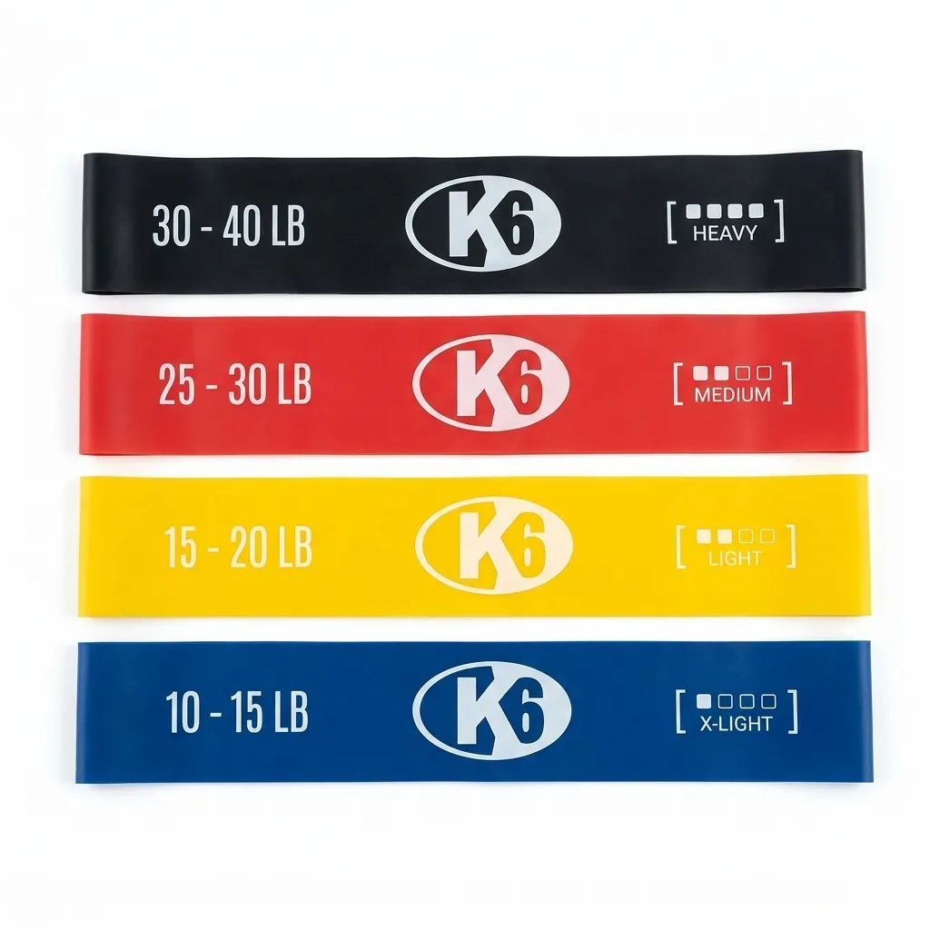 Set de Bandas Cerradas de Resistencia K6 Con Textura