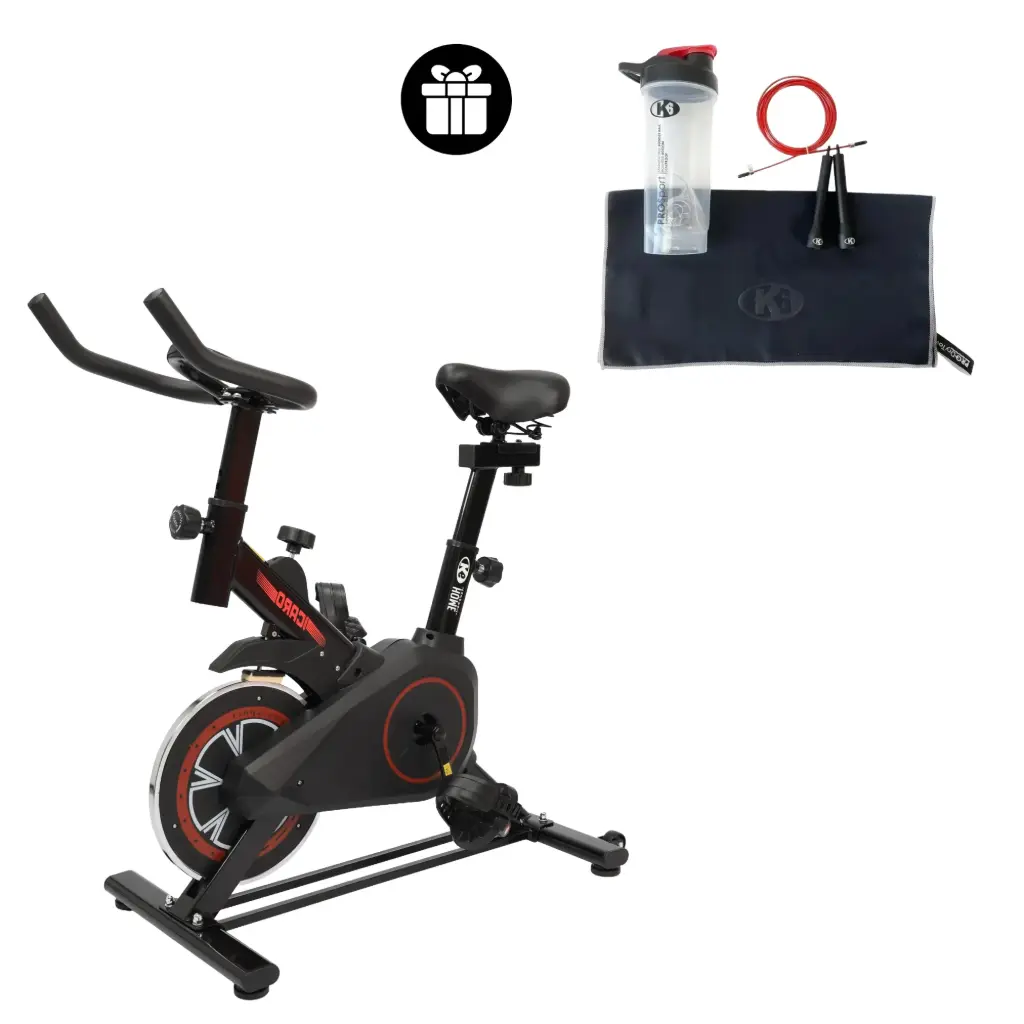 Bicicleta Spinning + Lazo Para Saltar + Vaso Mezclador + Toalla MICROFIBRA