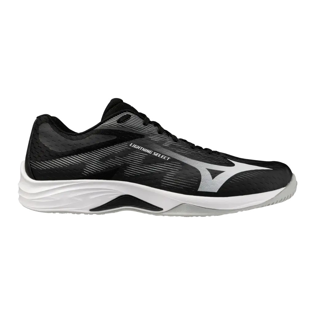 [V1GA267053-10.5] Tenis para Voleibol Mizuno Lightning Select (10.5, NEGRO/BLANCO)