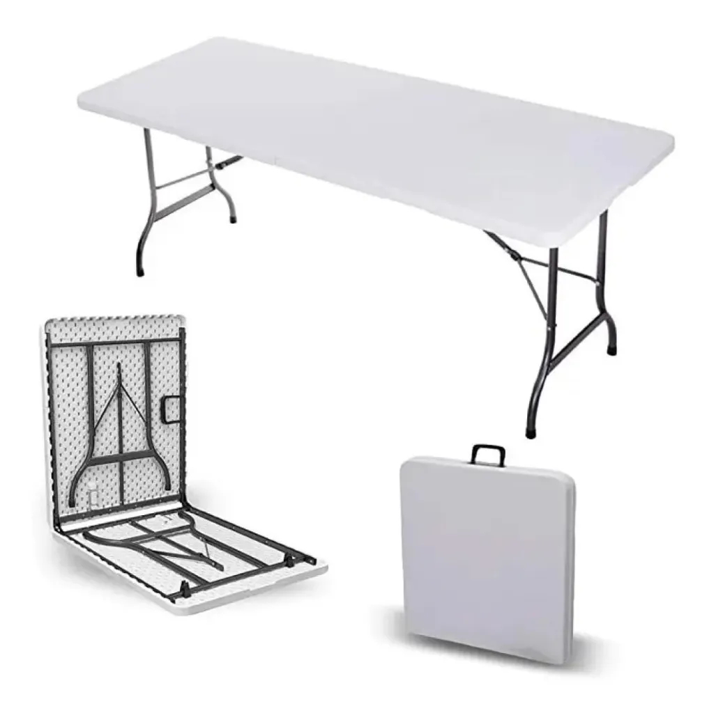 Mesa Plegable Rectangular 180cm Ecology Portátil Multiusos