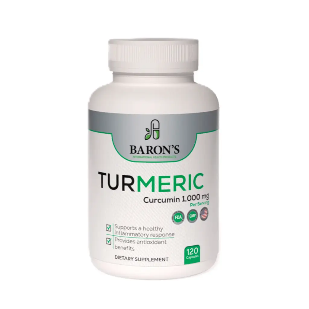 Turmeric Curcuma Baron's 1000mg 120 Cápsulas 