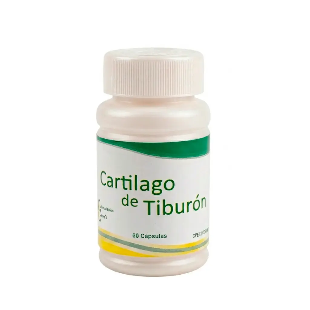 [005-LB] Cartílago De Tiburón Laboratorios Baron's 100% Puro 500mg 60 Cápsulas