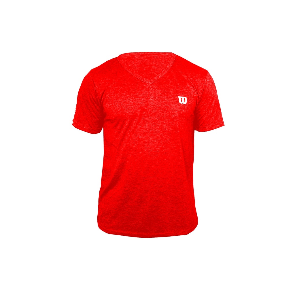Camiseta Wilson Polyspun Cuello en V  87315 Rojo